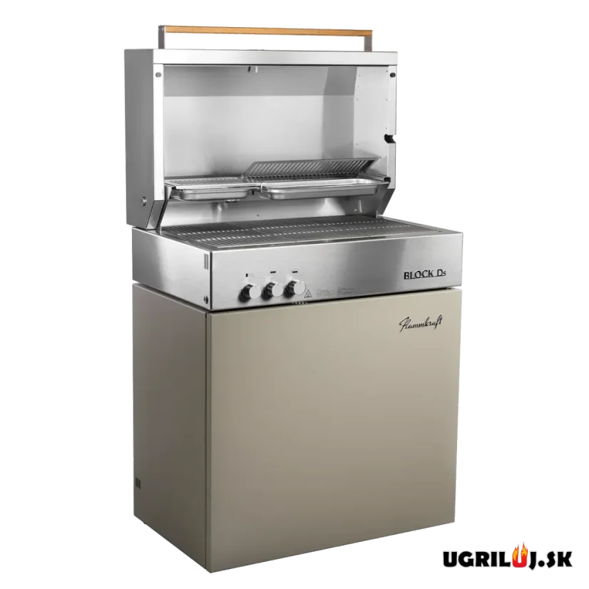 Plynový IR gril Flammkraft - BLOCK Ds (GEN.5), Taupe