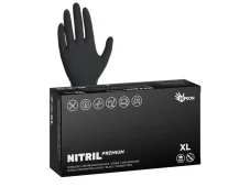 Nitrilové rukavice NITRIL PREMIUM, 100 ks, veľkosť XL, nepudrované, čierne