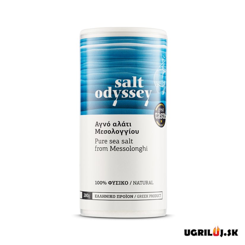 Grécka soľ Salt Odyssey, (jemná), solnička, 280g