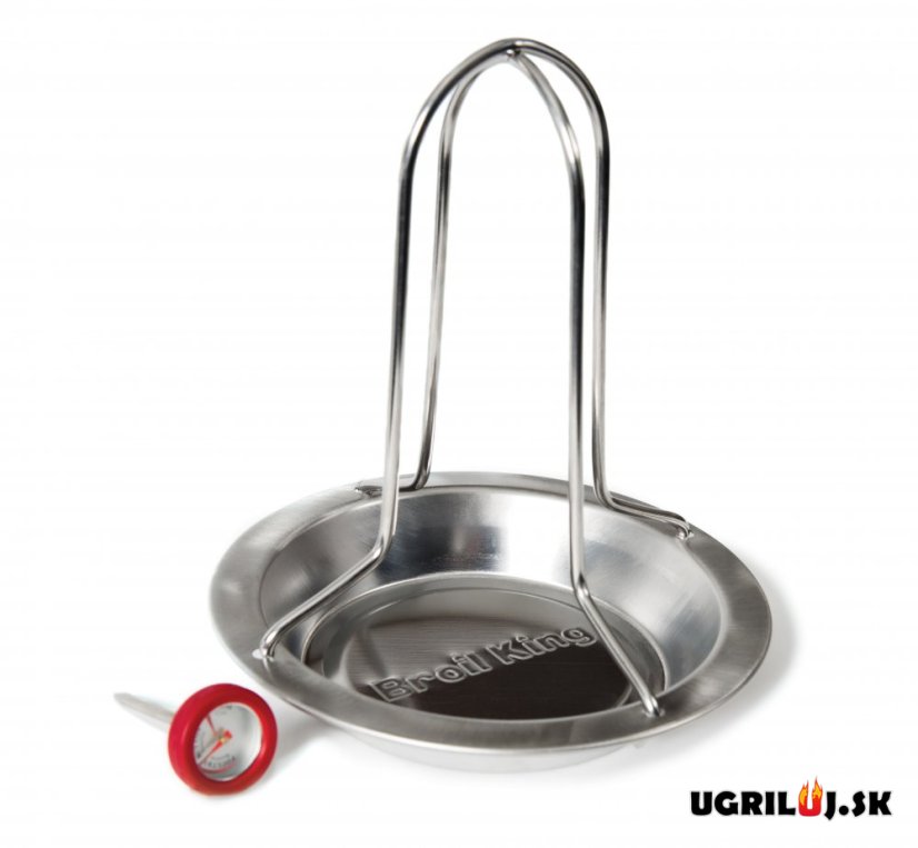 Stojan na kura s teplomerom Broil King - Chicken roaster