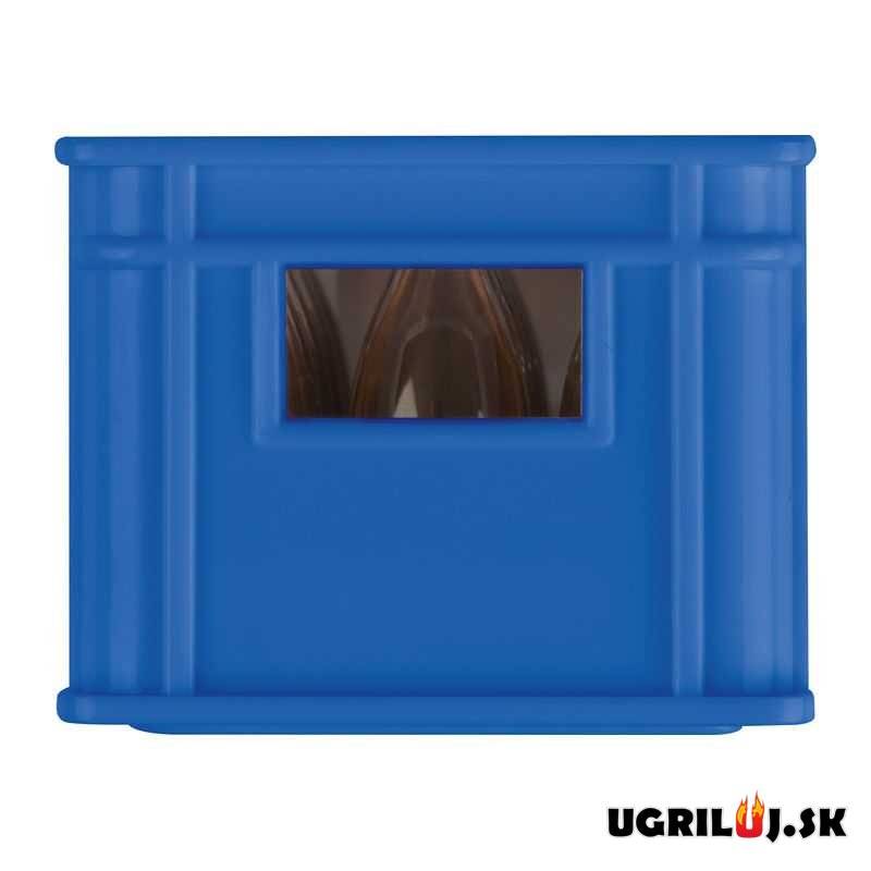 Otvárač na fľaše, pivová debnička, modrá