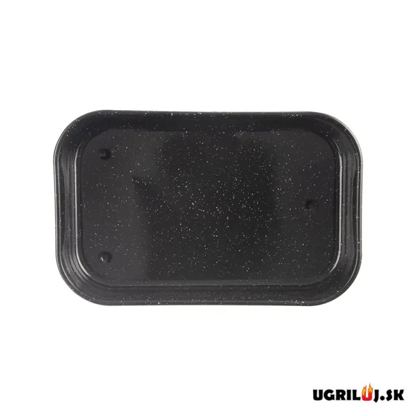 Smaltovaný pekáč, čierny, 34x22x6,5cm