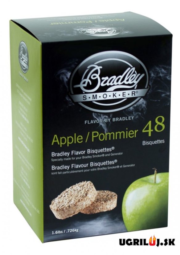 Brikety pre udiarne Bradley - Jablko, 48ks