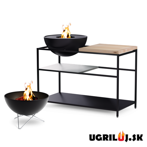 Vonkajšia kuchyňa Höfats "FIRE KITCHEN", s ohniskom Bowl 57 + platňa + hviezdicový stojan