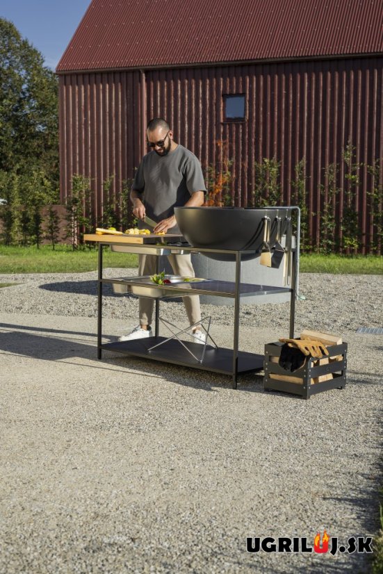 Vonkajšia kuchyňa Höfats "FIRE KITCHEN", s ohniskom Bowl 70 + platňa + hviezdicový stojan