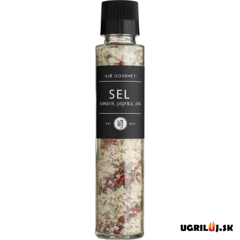Soľ s rozmarínom, paprikou a chilli Lie Gourmet (mlynček), 230g