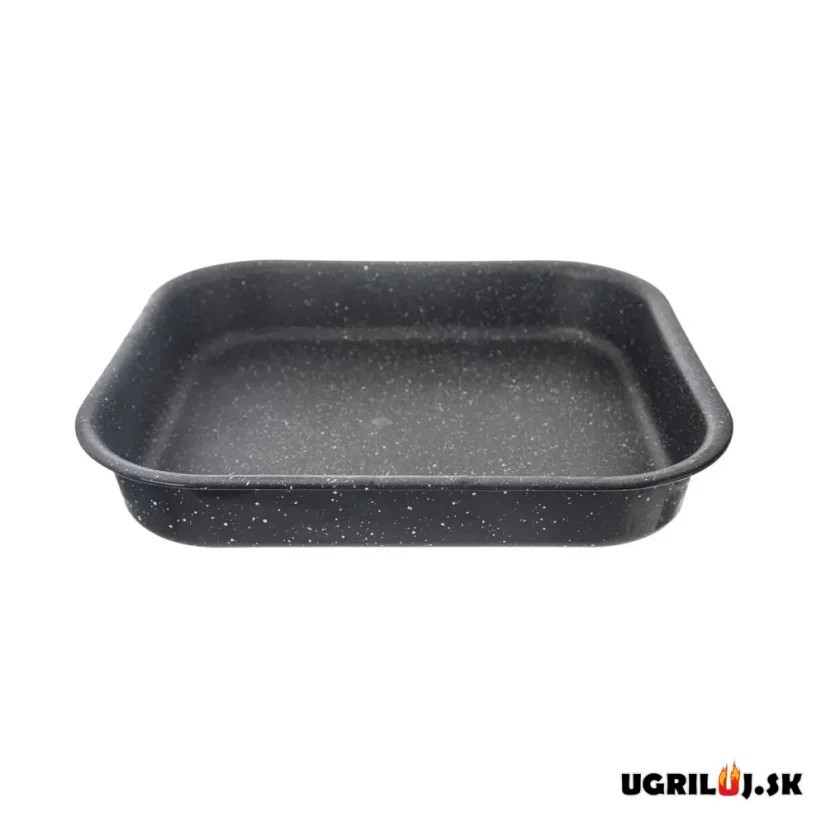 Smaltovaný plech, čierny, 29,5x26x4,5cm