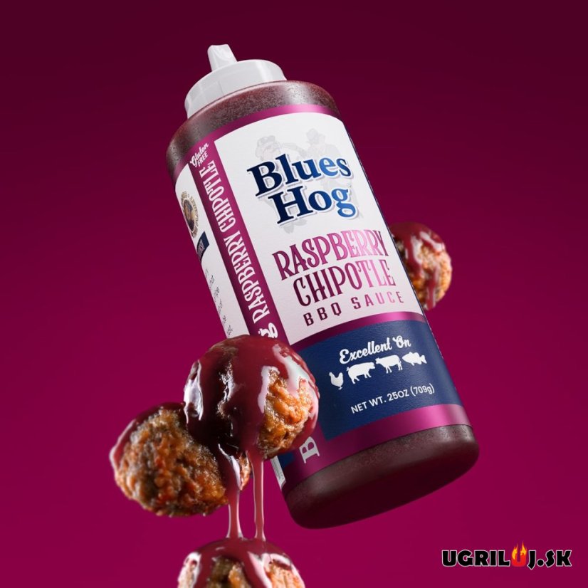 BBQ omáčka na grilování - Blues Hog - Raspberry Chipotle BBQ Sauce, 709g