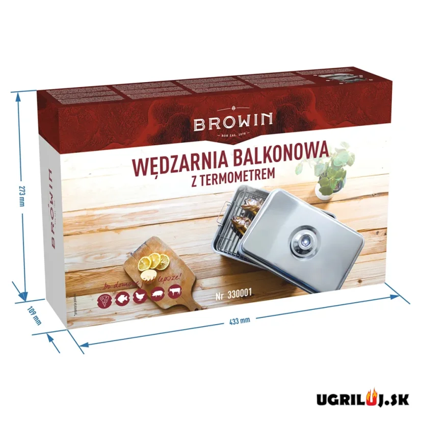 Nerezová prenosná udiareň Browin