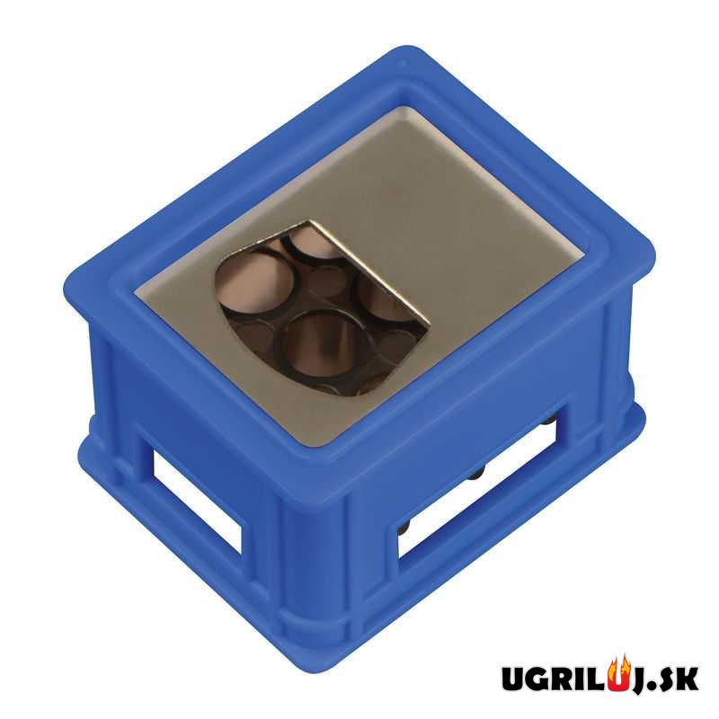 Otvárač na fľaše, pivová debnička, modrá