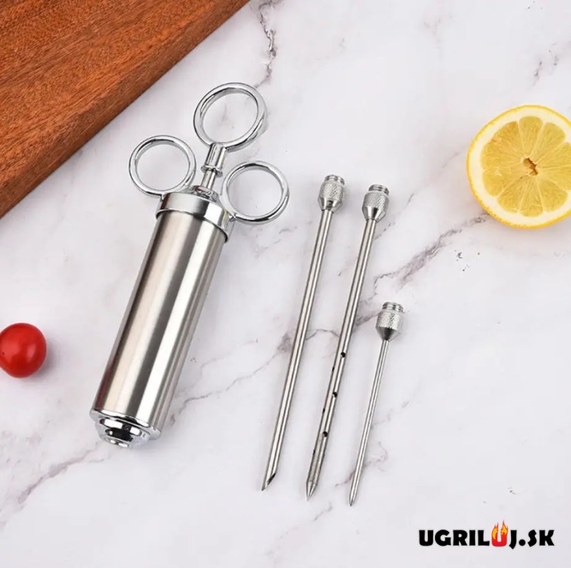 Marinovací nerezový set (injekcia, štetec, čistič)
