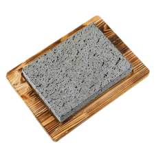 Grilovací kameň na grilovanie s bambusovou doskou, 21x15x2.5cm