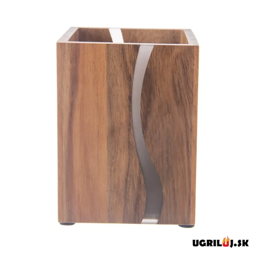 Stojan na kuchynské náradie, akácia, River, 13.5x10x10cm