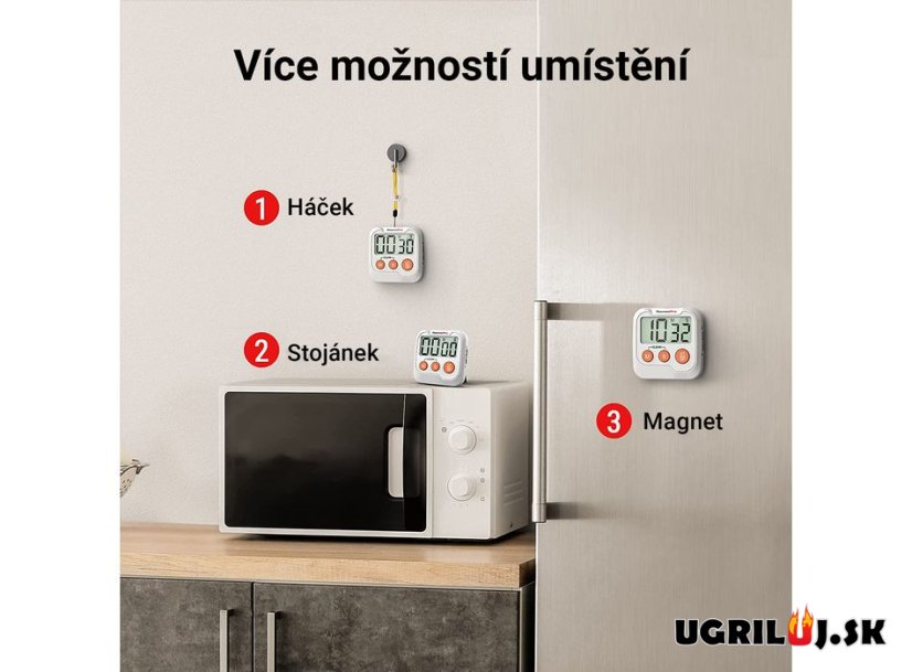 Časovač/Minútky ThermoPro - TM-03, Biela