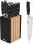 Sada kuchynských nožov so stojanom, black, nerez, 11ks