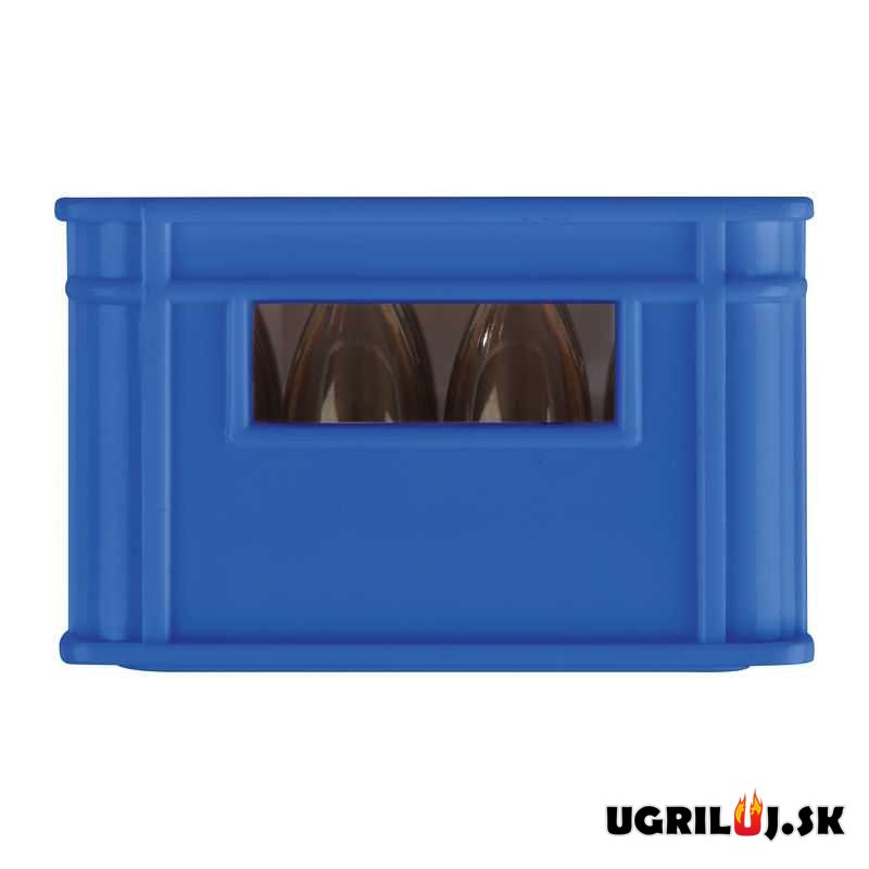 Otvárač na fľaše, pivová debnička, modrá