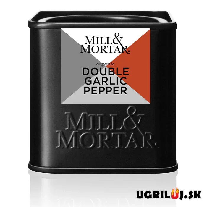 Grilovacie bio korenie Mill & Mortar, Double Garlic & Pepper, 50g