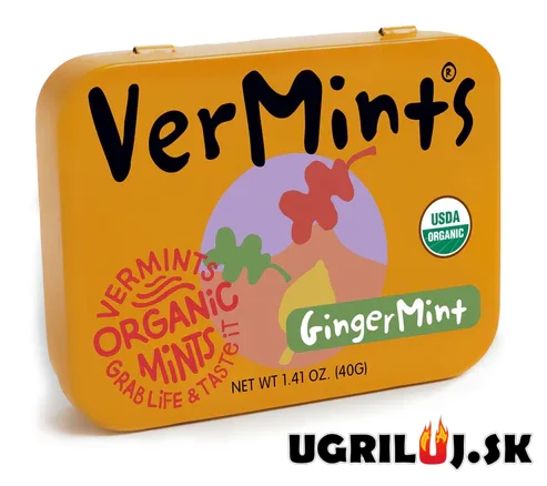 VerMints, dražé GingerMint, 40g