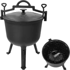 Liatinový poľovnícky  smaltovaný kotlík Browin, 10L