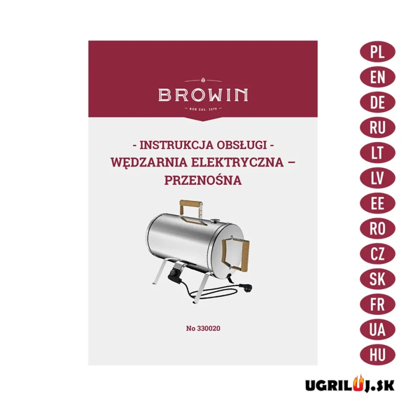 Nerezová prenosná udiareň a rúra Browin, Drum