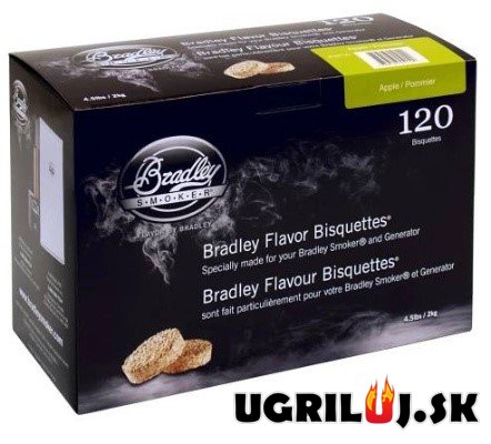 Brikety pre udiarne Bradley - Jablko, 120ks