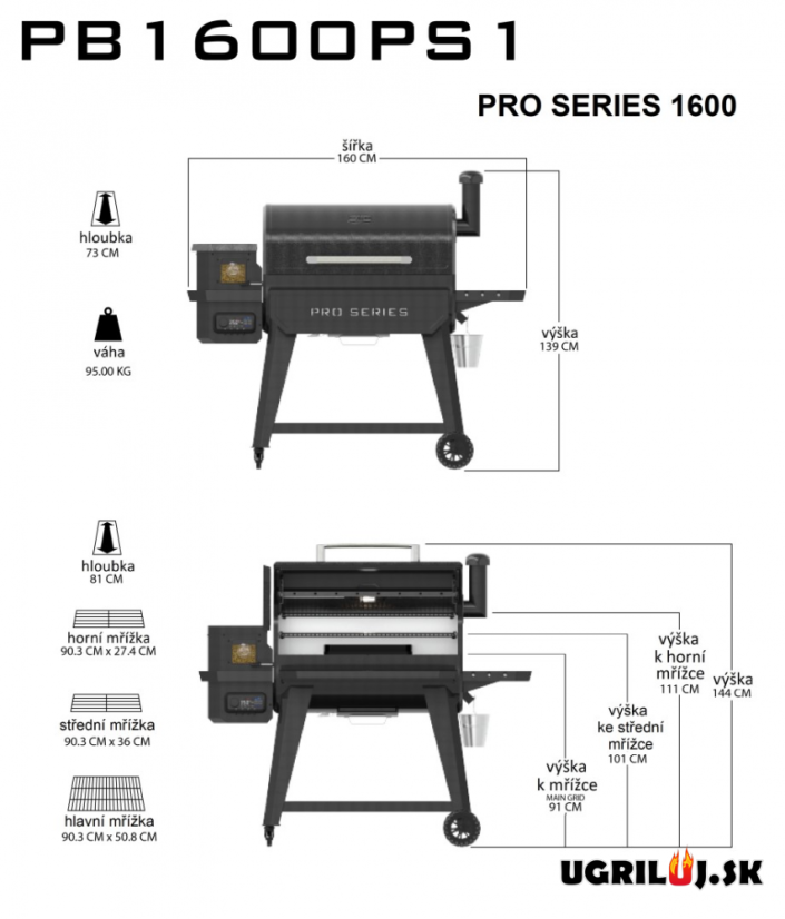 Peletový gril Pit Boss Navigator Pro Series 1600 WiFi