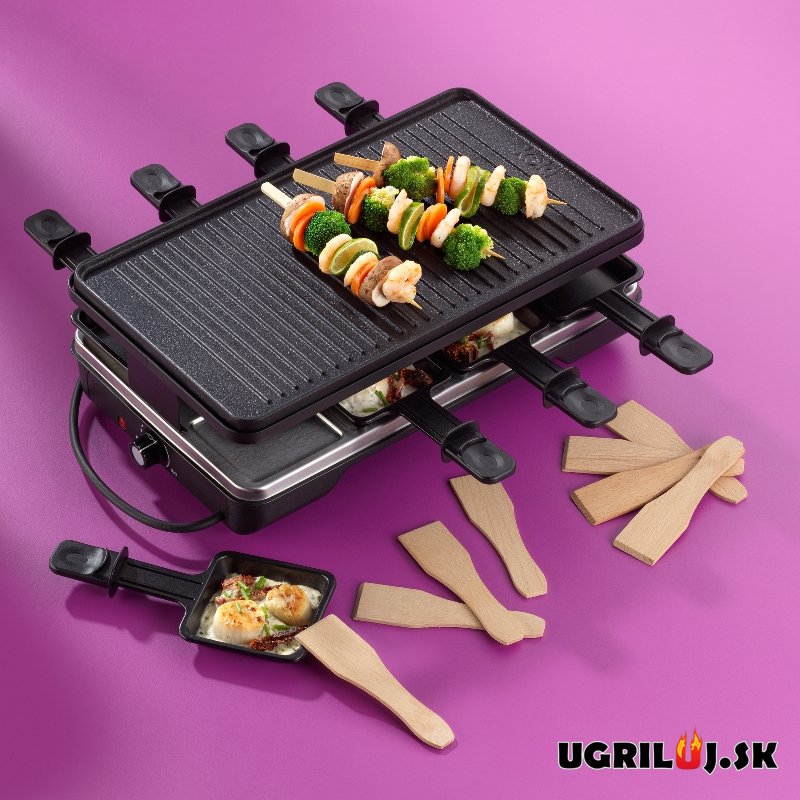 Stolný elektrický gril Raclette, litina, 40x24cm