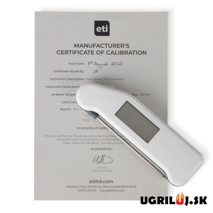 Vpichový teplomer Thermapen Classic, biela