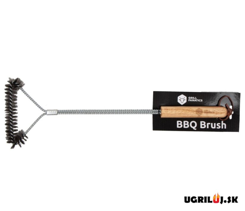 Kartáč na čistenie roštov Grill Fanatics - Wide Grill Brush, široký, nerez