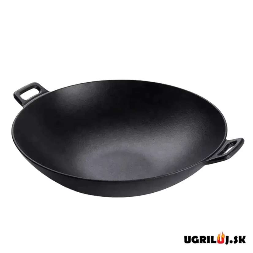 Litinová pánev/wok, 50cm