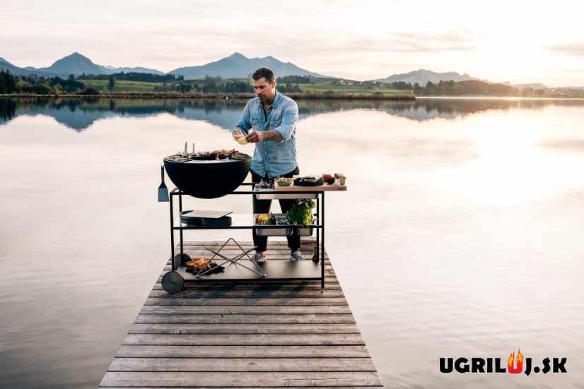 Vonkajšia kuchyňa Höfats "FIRE KITCHEN", s ohniskom Bowl 70 + platňa + hviezdicový stojan