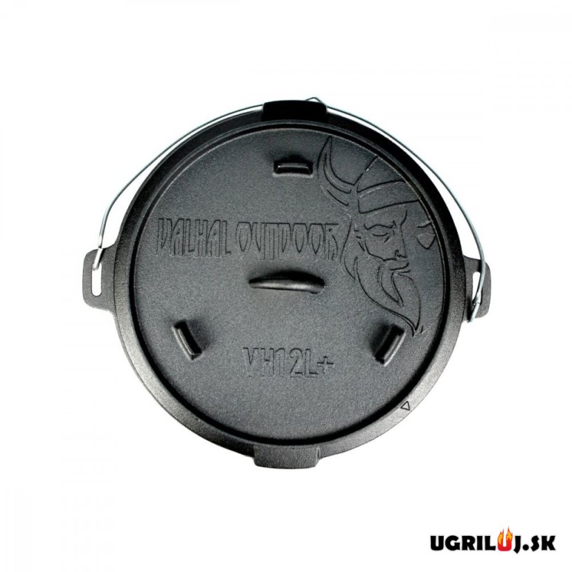 Litinový hrnec Valhal Outdoor - VH12L+, 12.0L (s nožičkami)