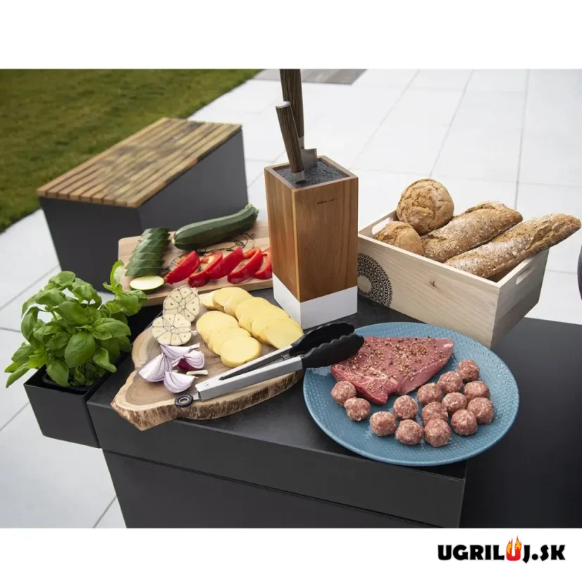 Sada kuchynských nožov, WOODEN, nerez, 5ks