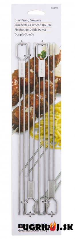 Dvojité špízy Broil King - Dual Prong Skewers, tenké, 4 ks