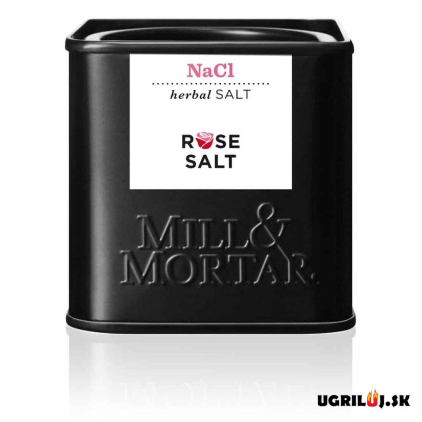 Soľ s červeným vínom, ružou a bylinkami, Mill & Mortar, (vločky), 70g