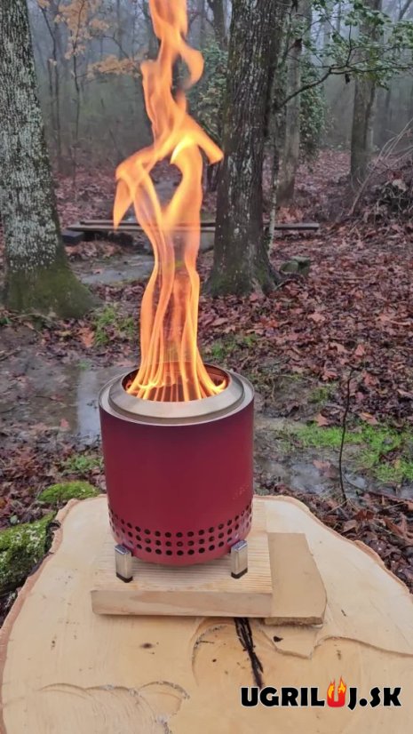 Ohnisko SOLO STOVE - MESA XL - Nerez, Červená