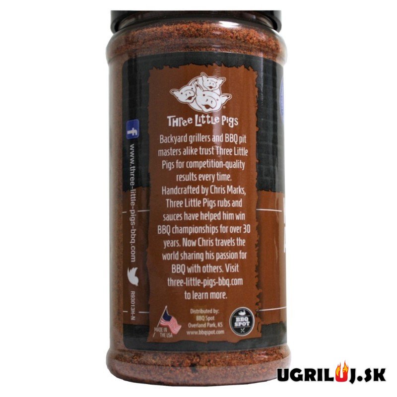 Grilovacie korenie Three Little Pigs - Kansas City All Purpose BBQ Rub, 354g