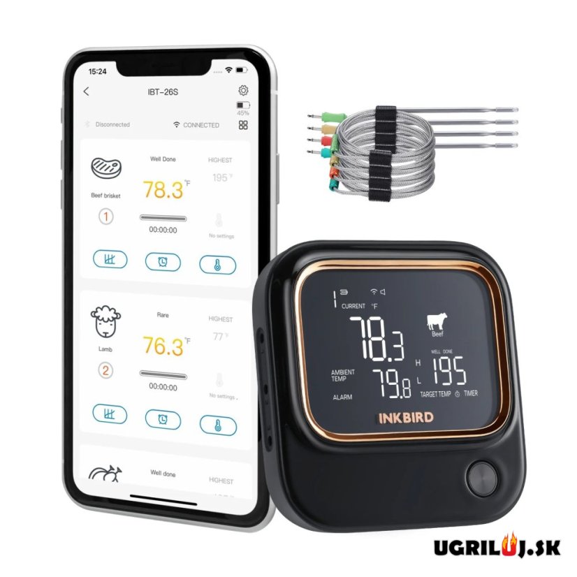 Vpichový teplomer Inkbird, IBT-26S-4PR