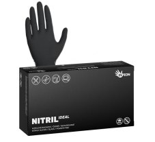 Nitrilové rukavice NITRIL IDEAL 100 ks, Veľkosť XL, nepudrované, čierne