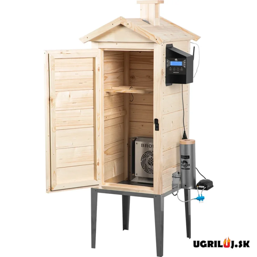 Dřevěná udírna Browin dragON Sprucewood, Digital Wi-Fi, 200L