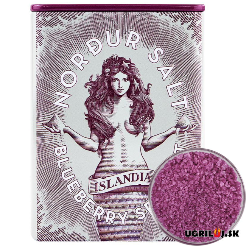 Morská soľ Nordur Salt, čučoriedka, (plechovka), 100g