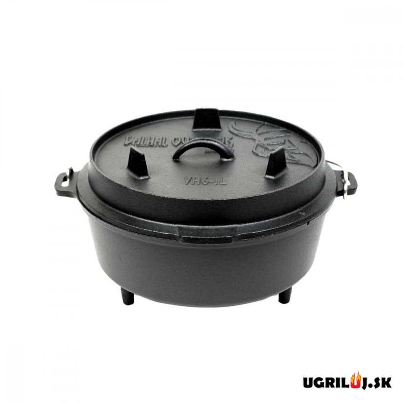 Liatinový hrniec Valhal Outdoor - VH6.1L+, 6.1L (s nožičkami)