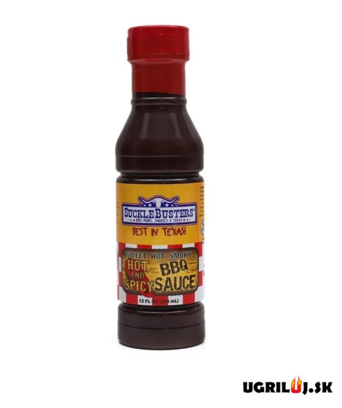 BBQ omáčka na grilování - Sucklebusters - BBQ Sauce Hot & Spicy, 354ml