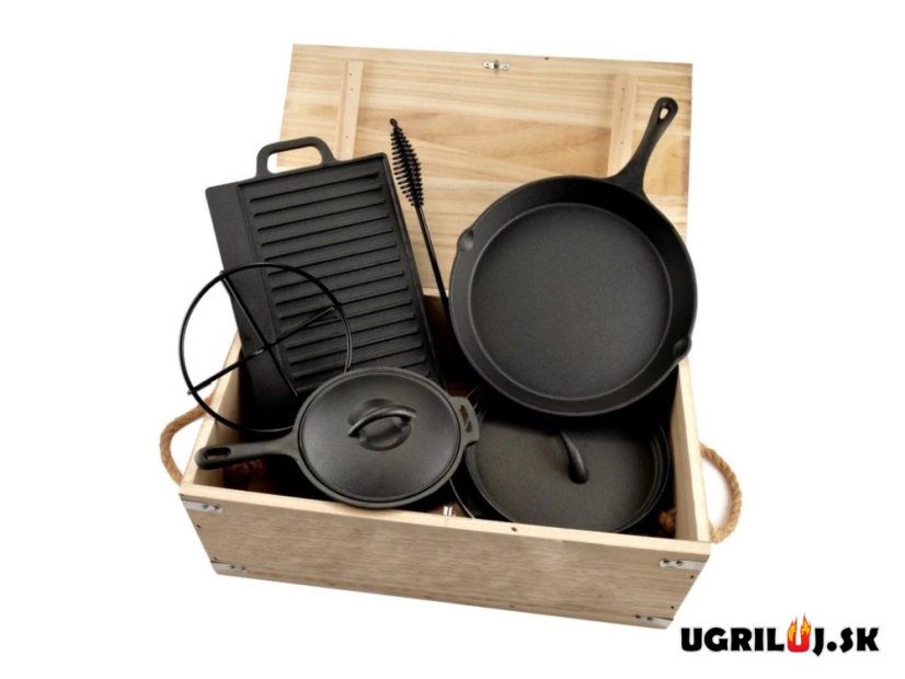 Set 6+1ks, Sada Liatiového riadu v debni