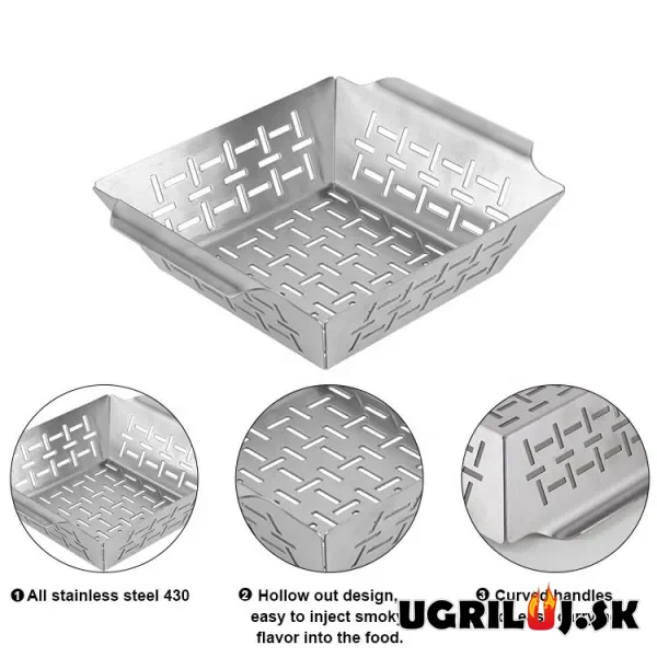 Košík na zeleninu, dierovaný, malý 18x18