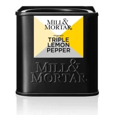 Grilovacie bio korenie Mill & Mortar, Triple Lemon Pepper, 50g