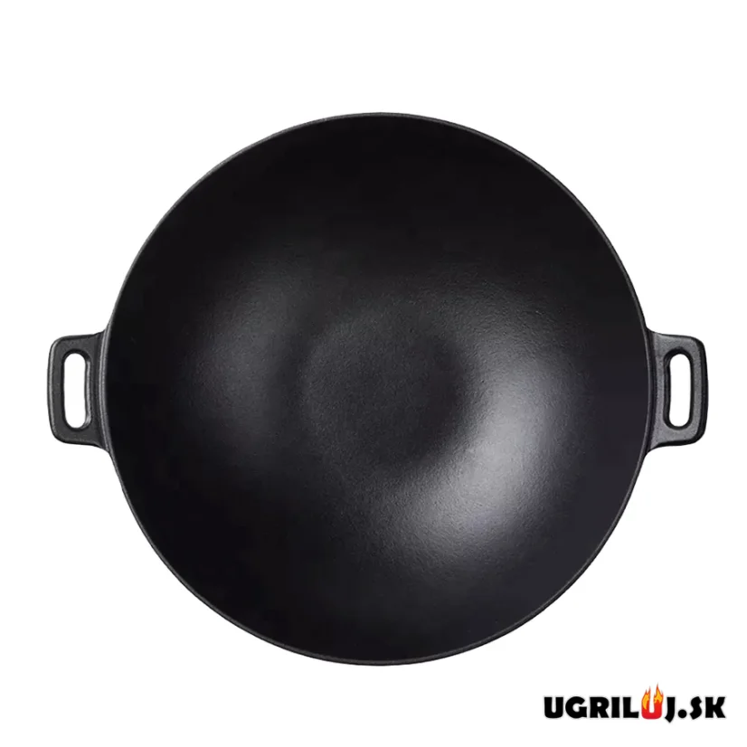 Litinová pánev/wok, 50cm