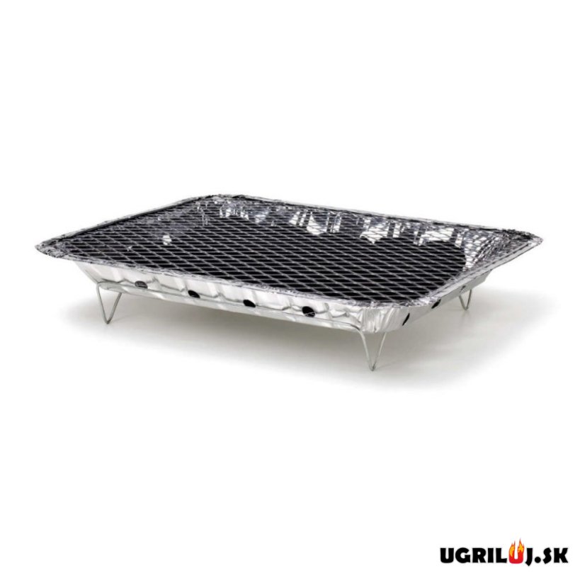 Jednorázový gril s dreveným uhlím a roštom Flash