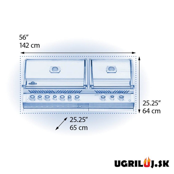 Vestavný plynový gril Napoleon - BUILT-IN PRESTIGE PRO™ 825 RB (na plynovou láhev)