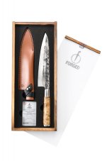 Kuchařský nůž s koženým pouzdrem FORGED - VG10, 20.5 cm